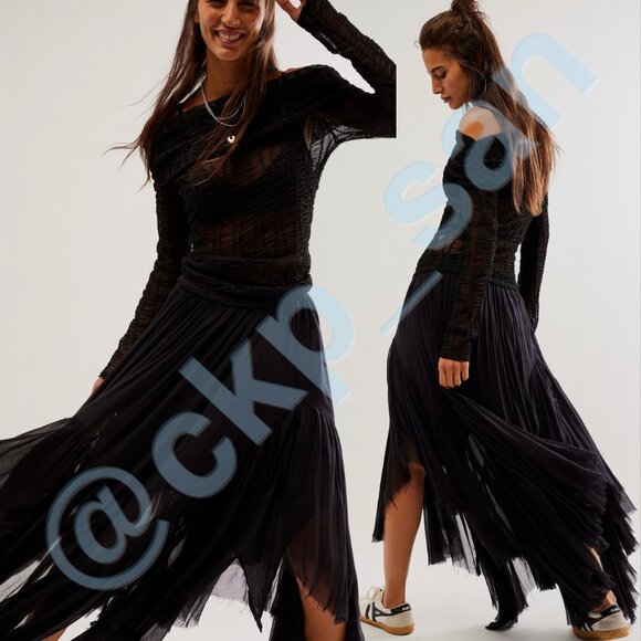 Free People FP One Clover Maxi Skirt Sz XS - Picture 2 of 10